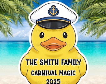 Cruise Duck Magnet, Family Cruise Magnet, Custom Duck Magnet, Personalized Cruise Duck