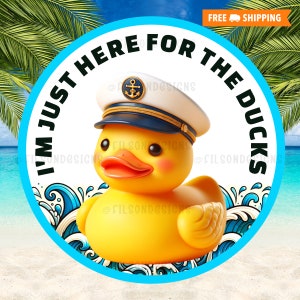 I&#39;m Just Here For The Ducks Cruise Magnet, Cruise Door Magnets, Stateroom Door Decoration, Cruise Door Decorations, Cruise Duck Magnet