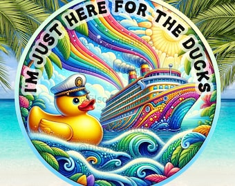 Cruise Duck Magnet: Nautical Vacation Door Decor
