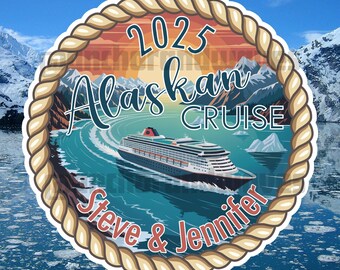 Alaska Cruise, Cruise Magnet, Personalized Alaskan Cruise Door Magnet, Stateroom Decoration