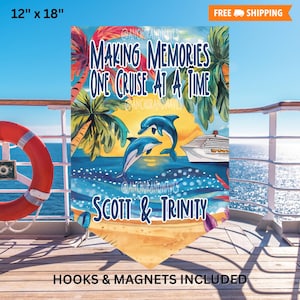 Cruise Door Magnet, Cruise Flag, Cruise Door Decoration, Cruise Door Sign, Cruise Door Flag, Cruise Door Banner Magnetic, Cruising Together