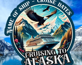 Cruise Door Magnets, Alaska Cruise, Stateroom Door Decoration, Cruise Door Magnet, Cruise Vacation, Custom Cruise Magnet, Cruise Door Decor