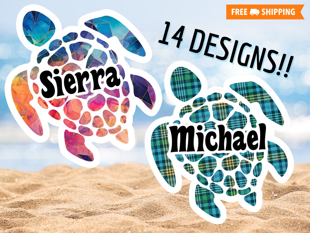 Cruise Door Magnet, Personalized Name Magnet, Sea Turtle Cruise Magnet, Turtle Magnet,Colorful Personalized Turtle Cruise Door Magnet Livingmall