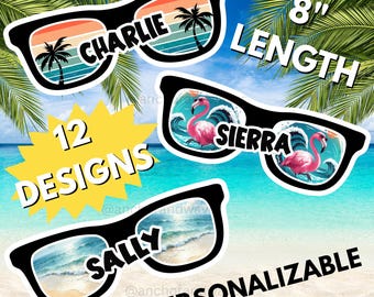 Personalized Cruise Door Magnet, Cruise Magnets, Sunglass Magnet, Cruise Door Decor, Family Vacation, Vacation Door Sign