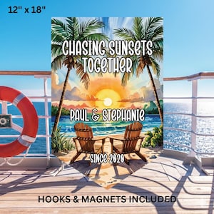 Cruise Door Banner, Personalized Cruise Door Banner, Cruise Door Magnet, 12x18 Cruise Door Banner, Anniversary Cruise