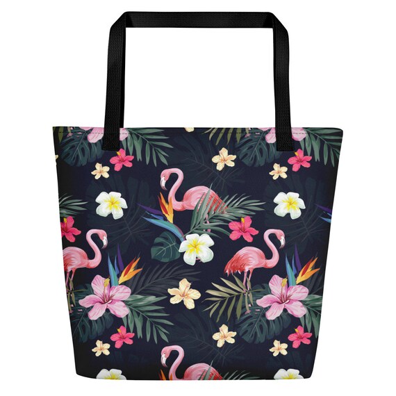 flamingo beach bag