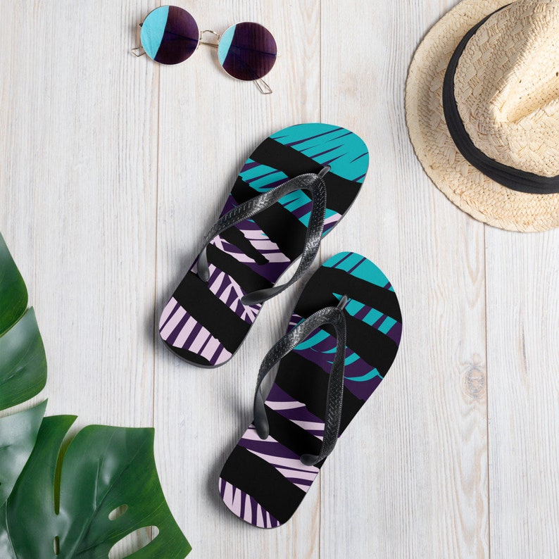 Sandals Flip-Flops Vacation Flip Flops Beach Flip Flops All Over Print Flip Flops Summer Flip Flops Custom Print Flip Flops