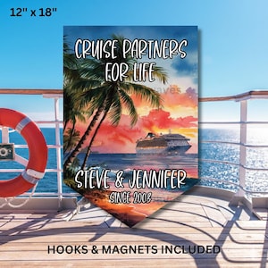 Cruise Door Banner, Personalized Cruise Door Banner, Cruise Door Magnet, 12x18 Cruise Door Banner, Couples Cruise