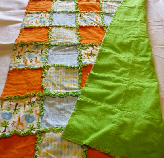 Items similar to 2 Baby Blankets, 1 Receiving with crocheted edge, 1