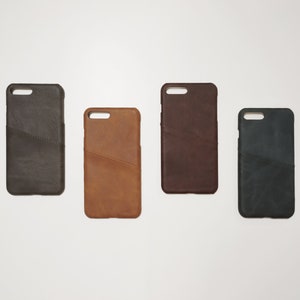 iPhone 7+ / 8+ Plus Leather Phone Case Card Holder Wallet Slim