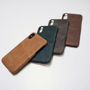 iPhone XS MAX Leather Phone Case Card Holder Wallet Slim