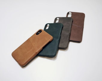 iPhone XS MAX Leather Phone Case Card Holder Wallet Slim