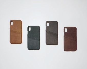 iPhone XR iPhoneXR Leather Phone Case Card Holder Wallet Slim