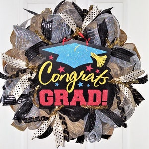 Graduation wreath, Graduation decoration, Congratulations Graduation wreath, school graduate wreath, Class of 2021 decor