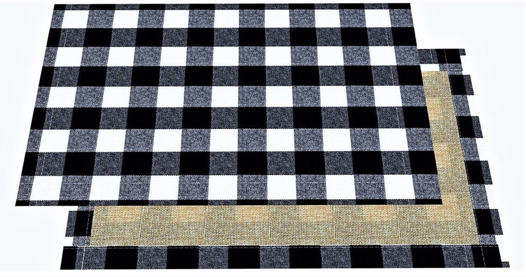 Buffalo Plaid Placemats, Set of 4 Placemats, Farm Table Decor, Table Linens, Farmhouse Decor