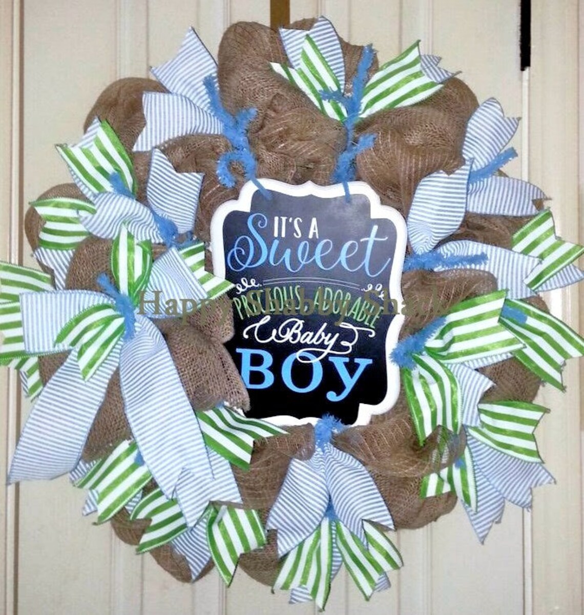 Baby Boy Wreath Its a Boy Wreath Baby Announcement Wreath Etsy