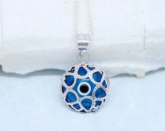 925 Sterling silver Evil Eye Necklace, Silver evil eye Jewelry, evil eye pendant