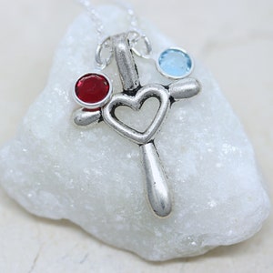 Beautiful Key Necklace, Silver Plated Heart Key Pendant on a Sterling Silver Cable Chain