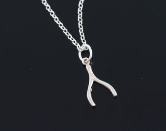 925 Sterling silver Wishbone Necklace, Silver wish boneJewelry, wishbone pendant