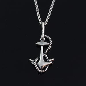925 Sterling silver Anchor Necklace, Silver Anchor Jewelry, Anchor pendant RX151