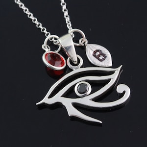 925  Sterling silver  Eye of horus Necklace, Personalized eye of horus Necklace, with  pendant and chain, sterling silver eye of horus 5373