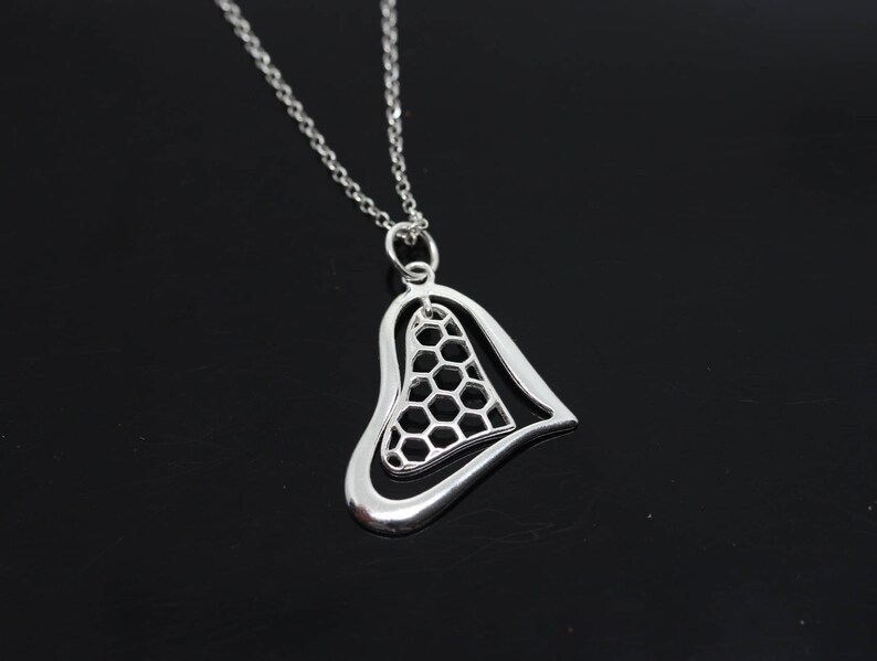 Heart pendant on a sterling silver chain Large heart Not personalized. 925 Sterling Silver Heart Necklace