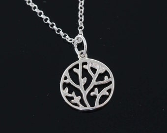 925 Sterling silver tree of life Necklace, Silver tree of life Jewelry, tree of life pendant