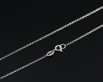 Sterling Silver Cable Chain in a Variety of Lengths. Can Be Purchased Alone - No pendants Included.