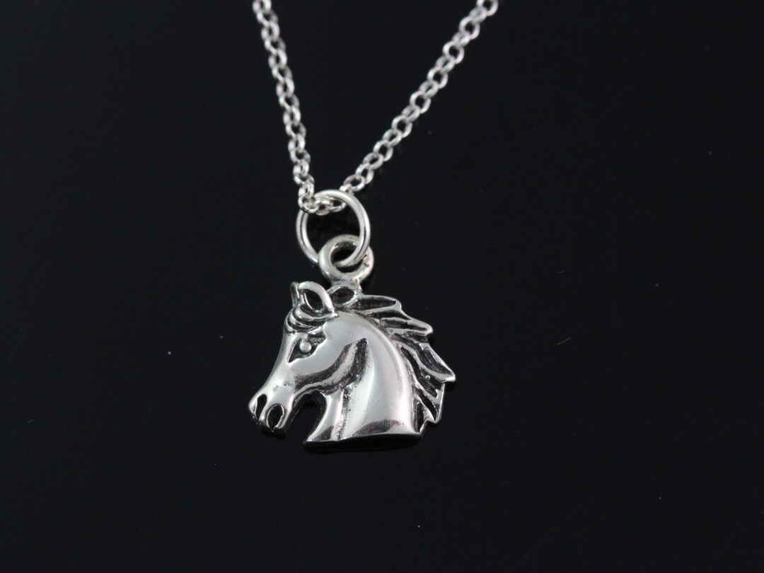 Horse Head Necklace, Silver Horse Head Necklace, Sterling Silver Horse