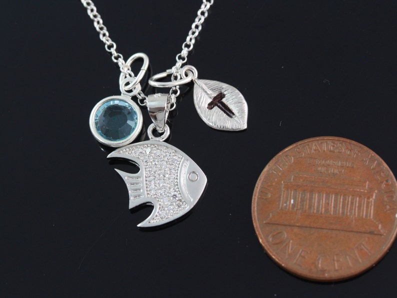 925 Sterling silver fish Necklace Silver fish necklace sterling fish pendant necklace sterling silver fish jewelry CHCZ 7180