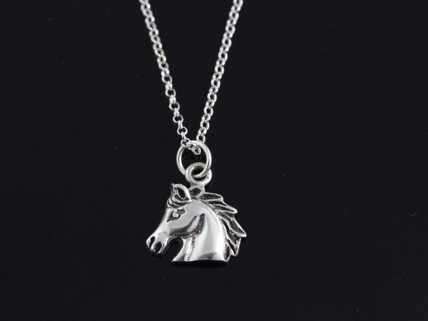 【MOMENTEL】check horse pendant choker★関税込み★ Horse Head Necklace, Silver Horse Head Necklace, Sterling
