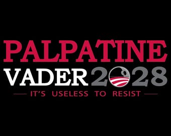 Palpatine / Vader 2028 election t-shirt