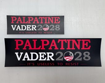 Palpatine Vader 2028 Election Bumper Sticker
