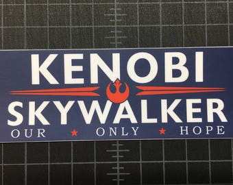 Kenobi Skywalker Election Bumper Sticker
