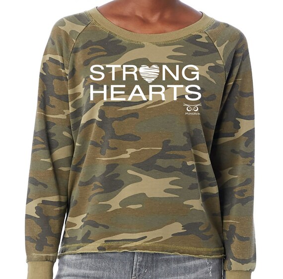 Sudadera camuflada de corazones de mujer | Etsy México