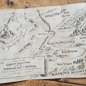 GREEN HOLLOWS & Shining Isle - 11 x 17" Foldable Play Map of Hollows and Isle from Wingfeather Saga, Book 3 - The Monster in the Hollows