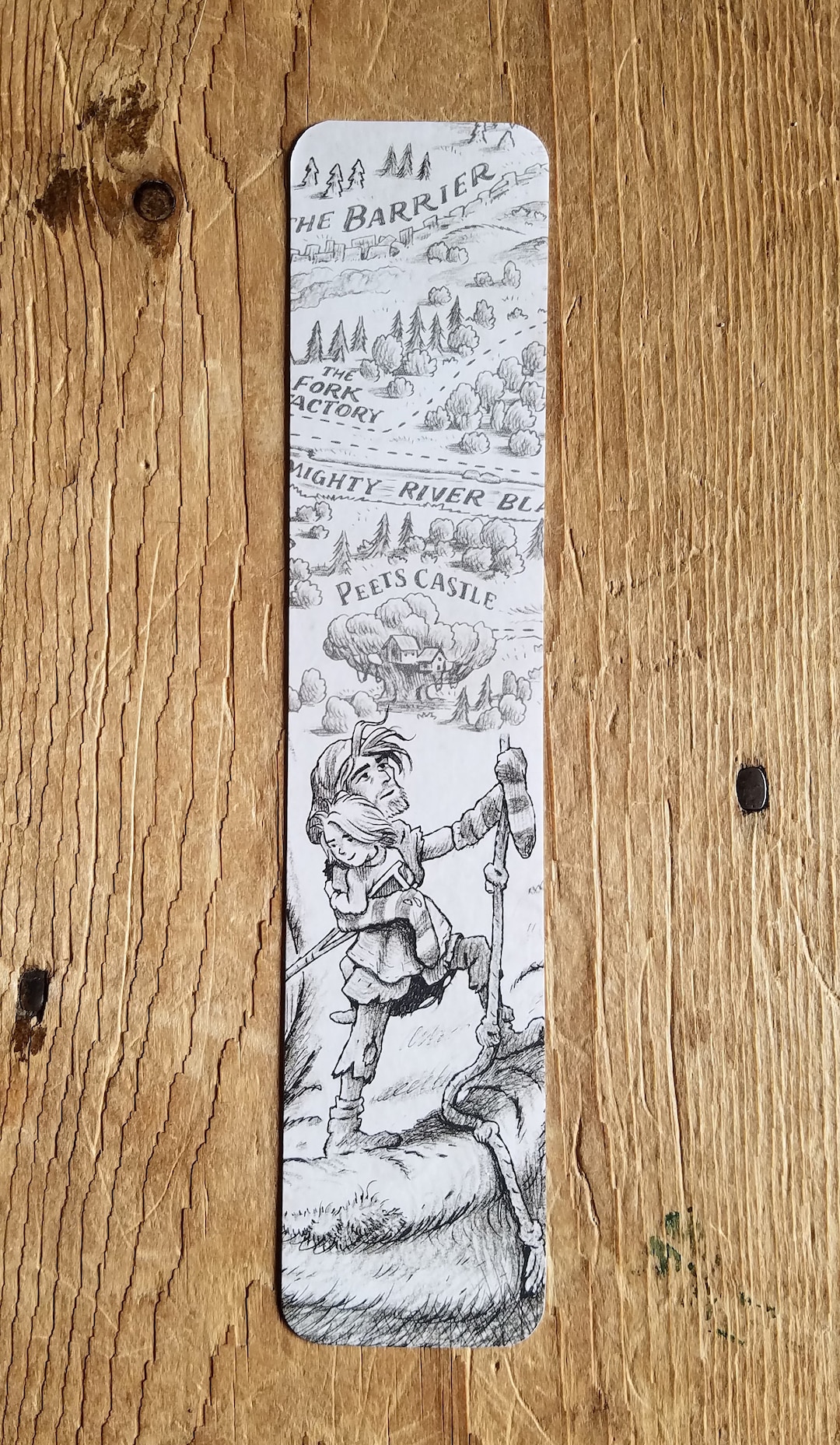 Bookmark Featuring Illustration of Peet the Sock Man and Map W/ Peet’s