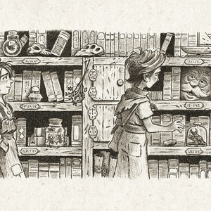 Books and Crannies from Re-issued Wingfeather Saga, 2020 Edition - 6 x 11” Hand-Signed Print on Card Stock: