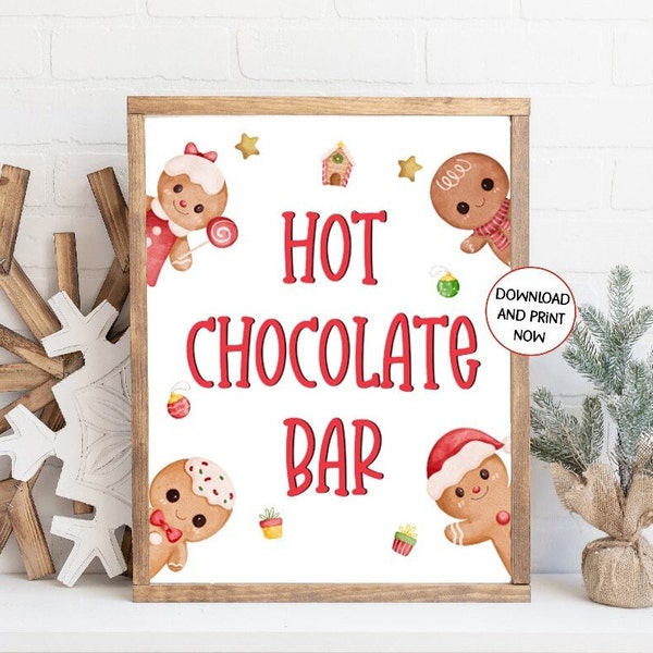 Sweet Little Cookie Baby Shower Hot Chocolate Bar Sign Printable SLC705 - DIGITAL FILE ONLY pdf/png Nothing Shipped Available immediately :)