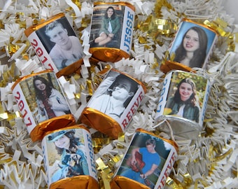 Personalized Graduation Photo Hershey Nugget Party Favor Stickers - Photo Graduation Party Favors - GRD320 - STICKERS ONLY :)