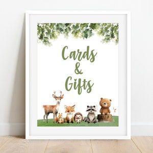 Waldtiere-Thema, Babyparty-Karten und Geschenke, Schild zum Ausdrucken, WAN704, DIGITALE DATEI, NUR pdf/png, nichts wird sofort versendet :)