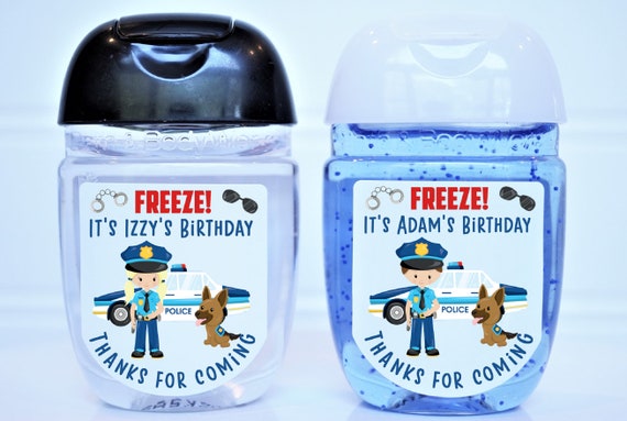 Police Retirement Party Hand Sanitizer Labels Police Retirement Party Hand Sanitizer Labels