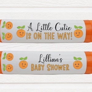 Personalized Cutie Baby Shower Lip Balm Party Favor Labels - Shower Favors - Little Cutie Lip Balm Label - CUT240 - LABELS ONLY