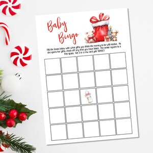 Bundel van Joy Christmas Baby Shower Thema Bingo Card Printables, BOJ670 - ALLEEN DIGITAAL BESTAND - 1 pdf - Niets verzonden- Direct beschikbaar