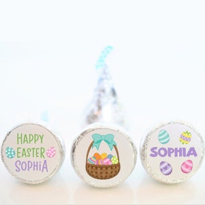 Personalized Easter Basket Hershey Kiss Sticker Favors - Easter Party Favors - EAS002 - STICKERS ONLY :)