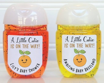 Personalisierte kleine Babyparty-Handdesinfektionsetiketten - Babypartygeschenke - CUT100 - NUR LABELS :)