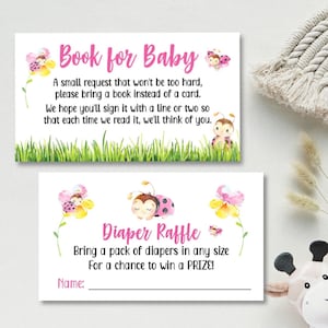 Lotteria per pannolini a tema Pink Ladybug e libro per biglietti stampabili per bambini, LDB685 LDB695 - SOLO FILE DIGITALI - 2 pdf - Disponibile immediatamente :)