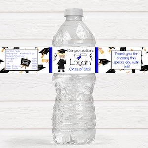 Personalized Graduation Party Water Bottle Labels - Graduation Party Favors - GRD226 - LABELS ONLY :)