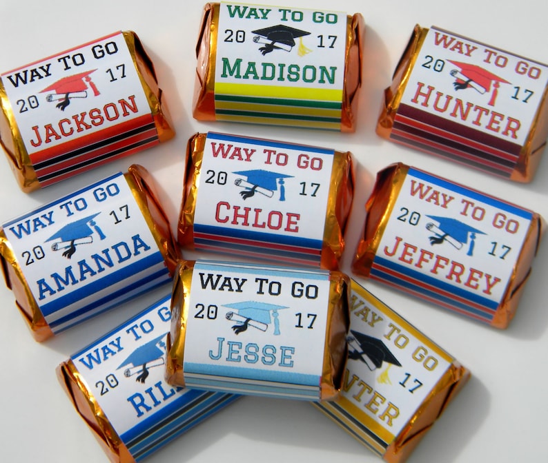 Personalized Graduation Hershey Nugget Party Favor Stickers - Etsy