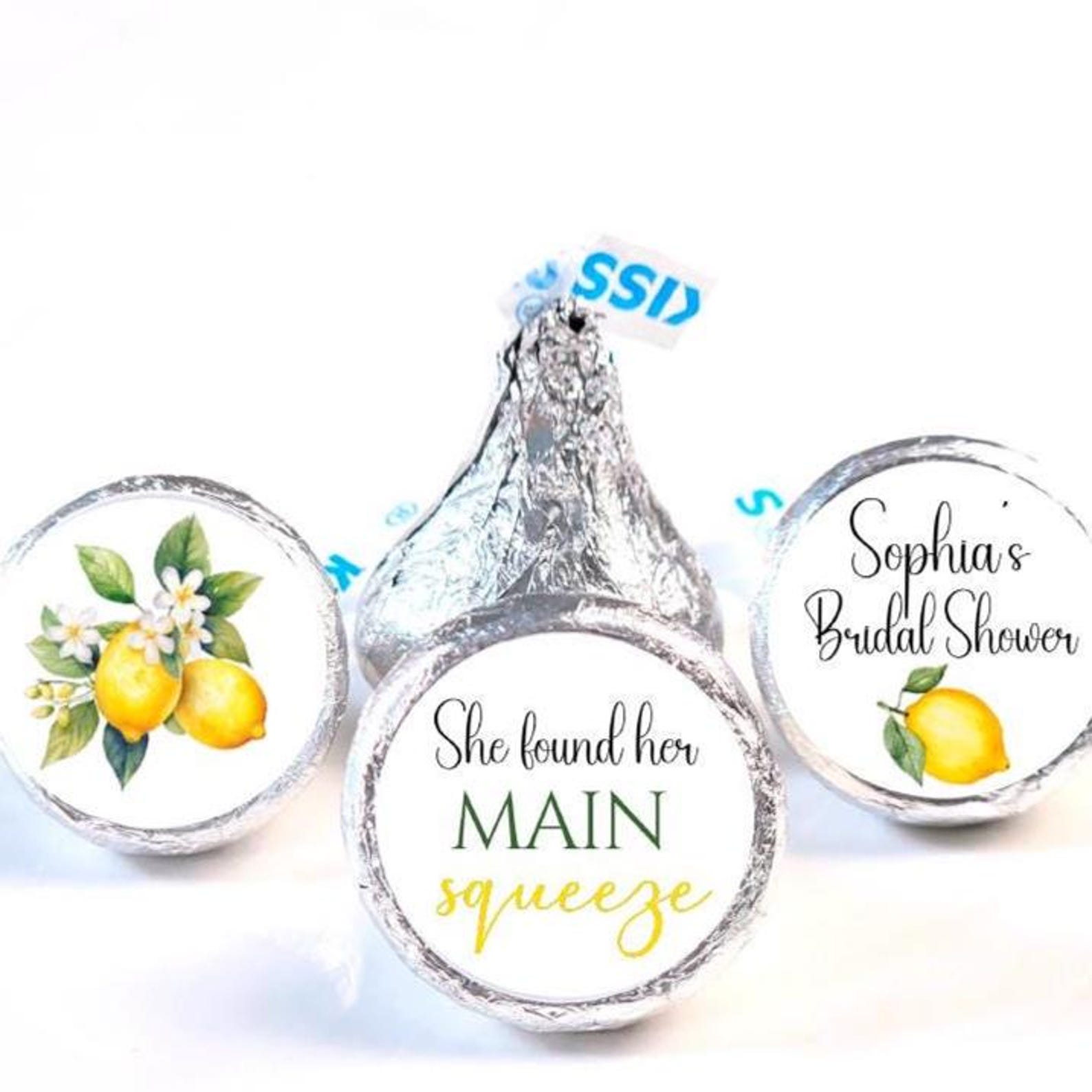 She Found Her Main Squeeze Lemon Theme Bridal Shower Hershey Kiss Favor ...